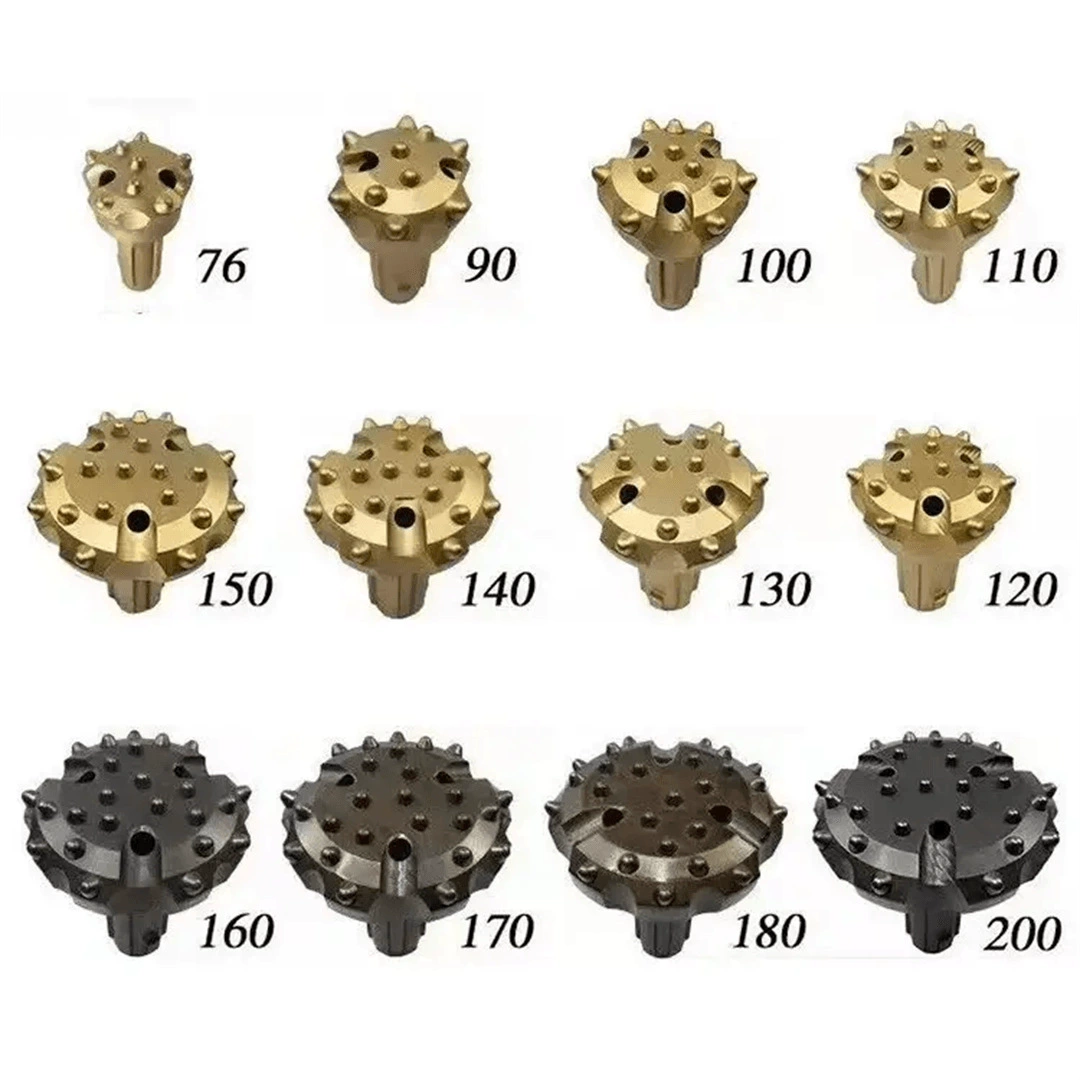 Ball Tooth Drill Bit Rock Drilling & Breaking, Mining Tunnel Drilling Accessory, High-Strength Rock Drilling Tool DTH Bit